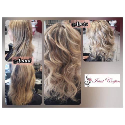 Avant / Après Mèches blondes avec effet wavy  #alteregoitaly #meches #wavyhair